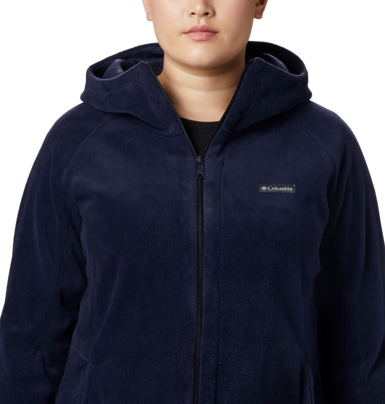 Women's Columbia Benton Springs II Long Hoodie Navy | Plus Size CA-O5014